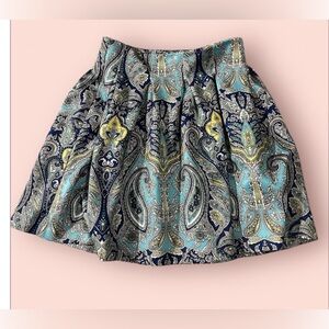 Inc International concepts Paisley Patterned Skirt - Blue and Green Size 0